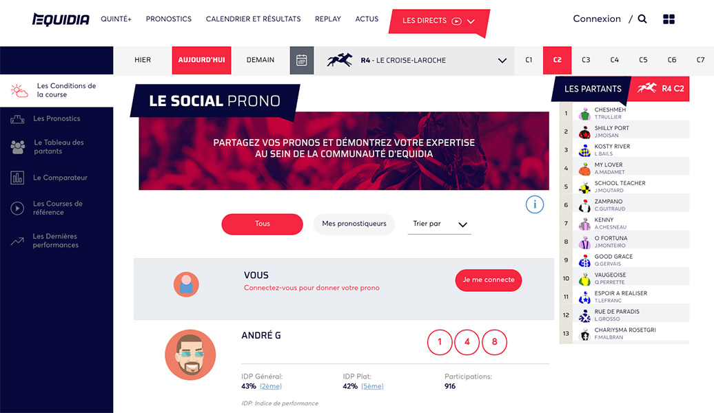 Module social de pronostique